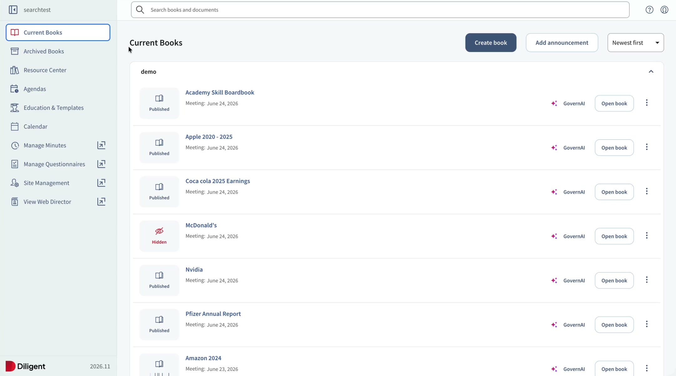 After: in-document search and navigation inside the resource center document viewer